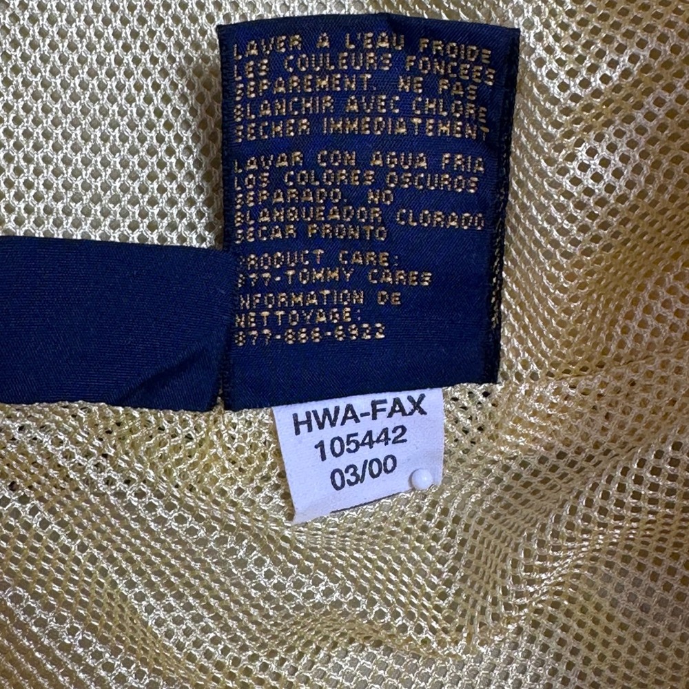 Tommy Hilfiger Golf Windbreaker Anorak Mens XL Yellow Y2K Quarter Zip Hooded - Picture 6 of 10
